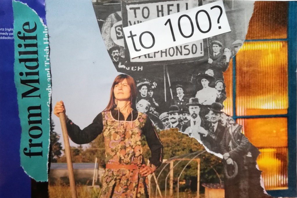 Midlife protest - collage by Anna Patton